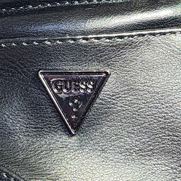 Guess LA Ginette Black Lace-Up High Heel Ankle Boots with Side Zip - Picture 10 of 11